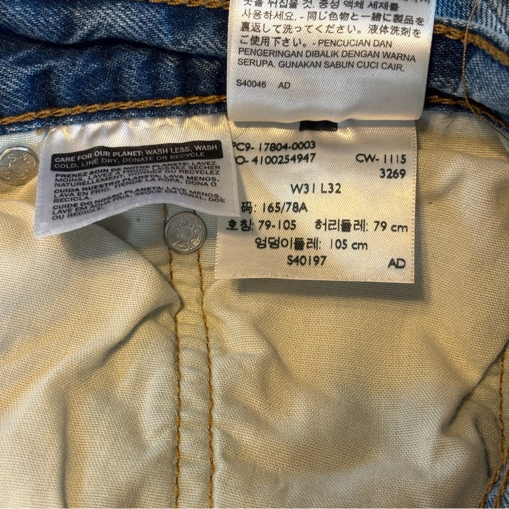 Levi’s 501 CT 31x32 Customized & Tapered Denim Distressed Button Fly Jeans - Picture 7 of 8